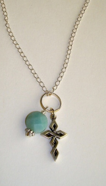  Woven Cross Sterling Necklace - Item #1160