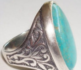 Sterling & Turquoise - Stone Ring - Item #1132-R